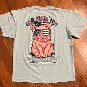Simply Southern God Bless the USA T-shirt, Women’s Large